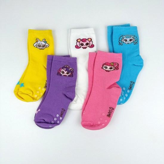 Catchtinipping Children's One Size Cotton Medium Socks 5 Foot Set, a Popular Character In Korea
