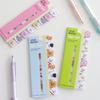 1PCS Cute Stationery Sitting In A Row of Animal Bookmark Sticky Note Message Note N Times Sticky Note Self-adhesive Scrapbook Paper