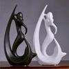 Home Decor Ceramic Creative Mermaid Shape Home Decor Figurine (Pack of 1, Black & White)