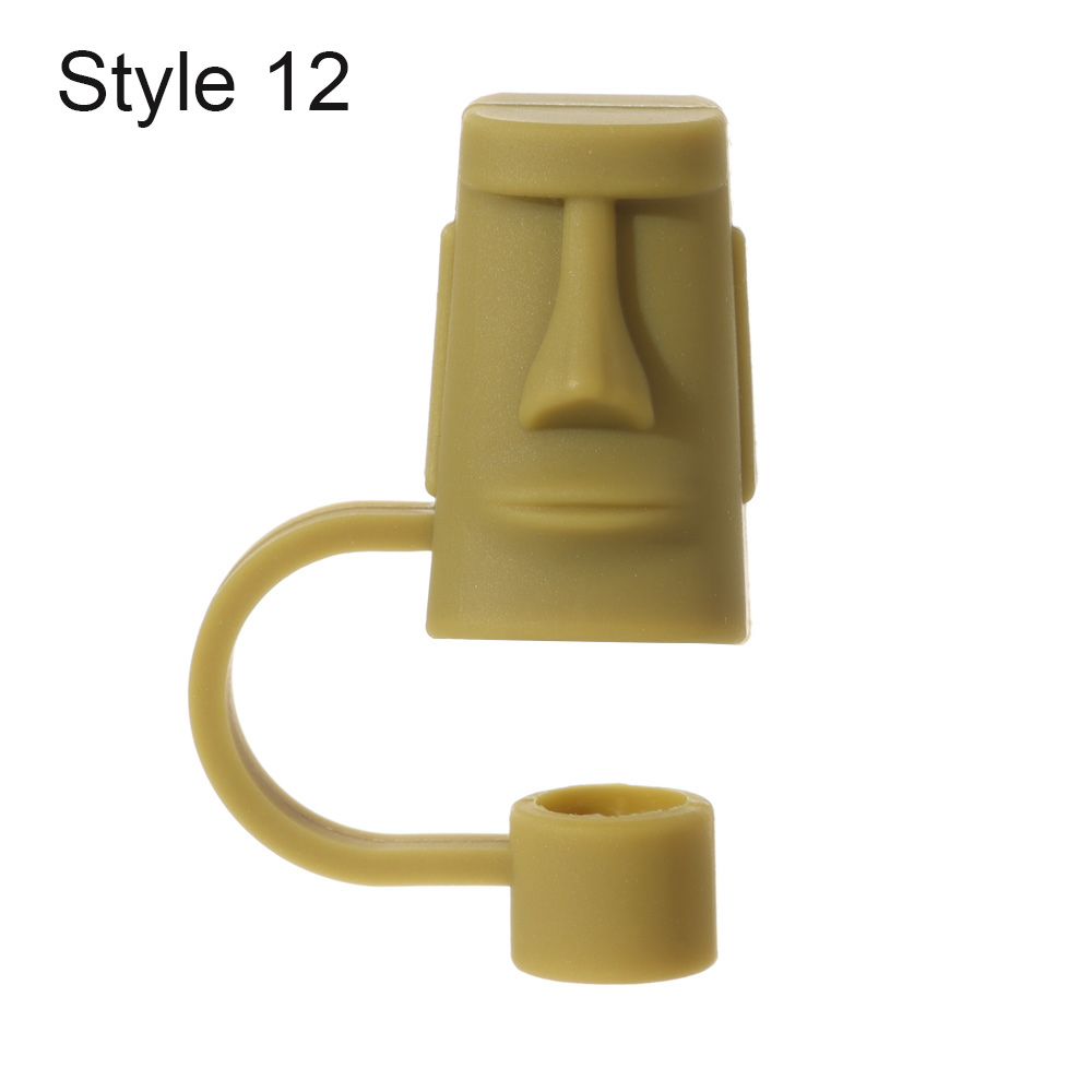 Reusable Splash Proof Straw Tips Cover Cup Accessories Drinking Dust Cap Silicone Straw Plug