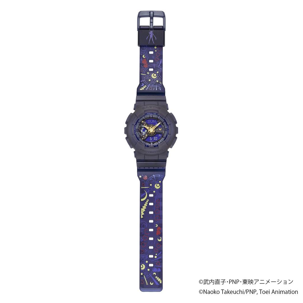 CASIO Baby-G BA-110XSM-2AJR Часы в коллаборации с Сейлор Мун, Синие, Ограниченная серия, Женские, Аналого-цифровые