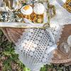 Бежевая кружевная дорожка для стола с кисточками из хлопка, декор для свадьбы, ажурная скатерть в скандинавском стиле, покрывало для стола, кофейные дорожки для кровати