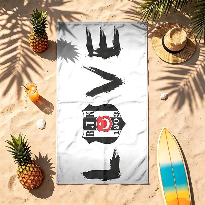 Besiktas JK (19) Theme Beach Towel Sand Resistant Soft And Comfortable Suitable For The Pool Camping Yoga And Diving A Travel