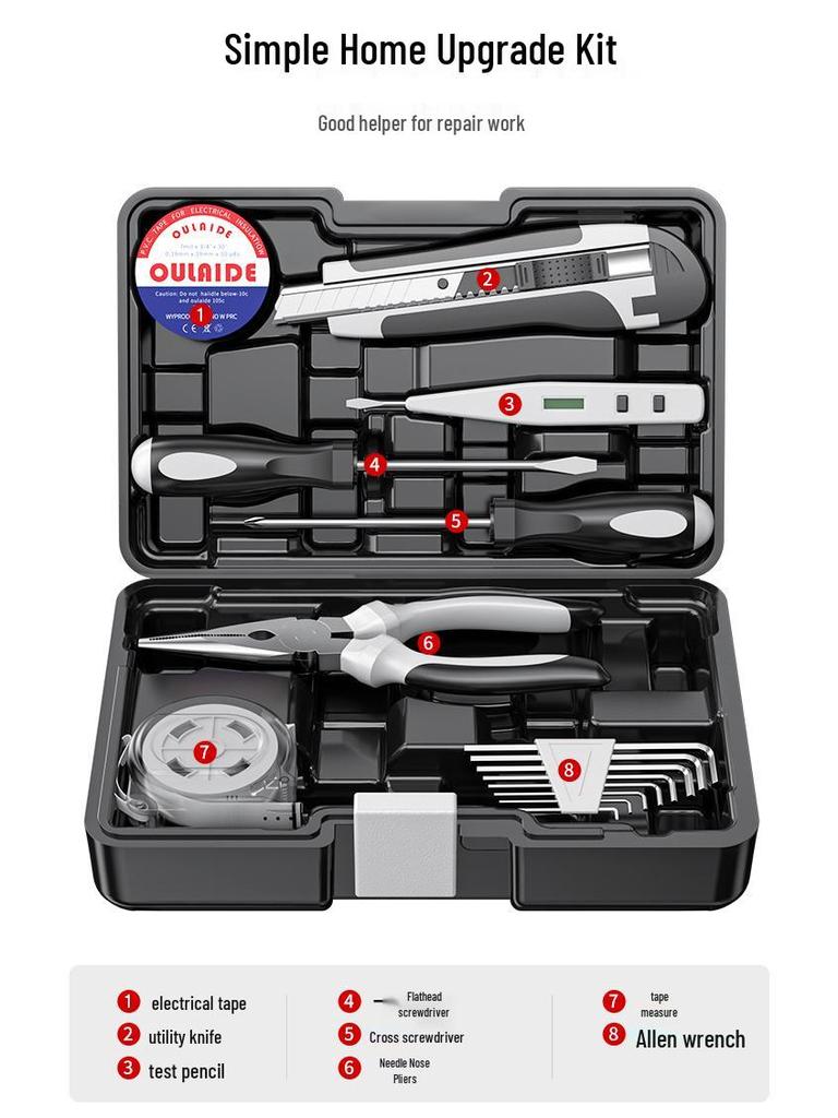 Универсальный набор бытовых инструментов для ремонта: Деревообработчик и Автомобильный Многофункциональный Ящик для Инструментов