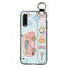 Anti-knock Ring Phone Case For LG Velvet 4G/5G Dirt-resistant Phone Holder Lanyard Silicone Soft Case Cartoon Wristband