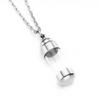 Кулон-ожерелье с герметичной стальной прозрачной капсулой, завинчивающаяся крышка, нержавеющий дизайн, сувенир на память