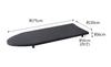 Yamazaki Jitsugyo 5784 Tabletop Boat-shaped Ironing Board with Legs Black Approx. W75XD30XH6cm Tower Comfortable to Hang