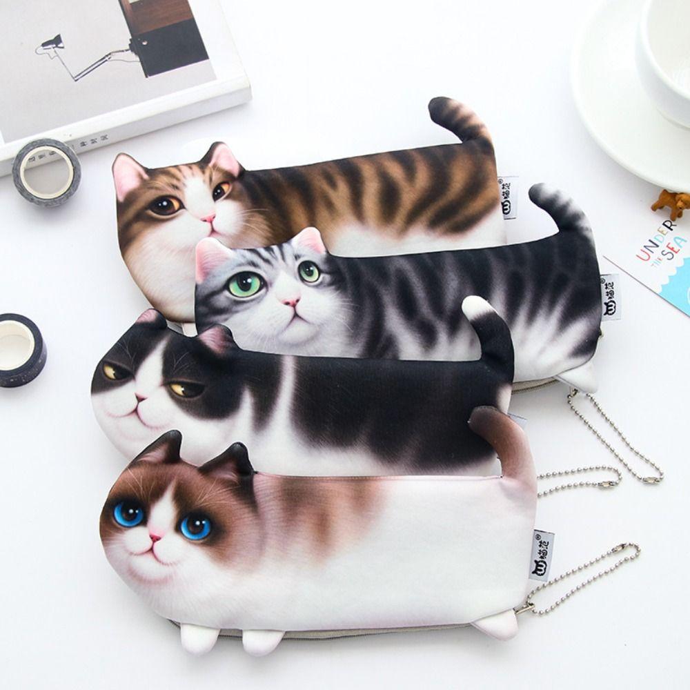 Funny Large Capacity Learning Office Supplies Pen Storage Stationery Bag Pencil Case Pen Bag