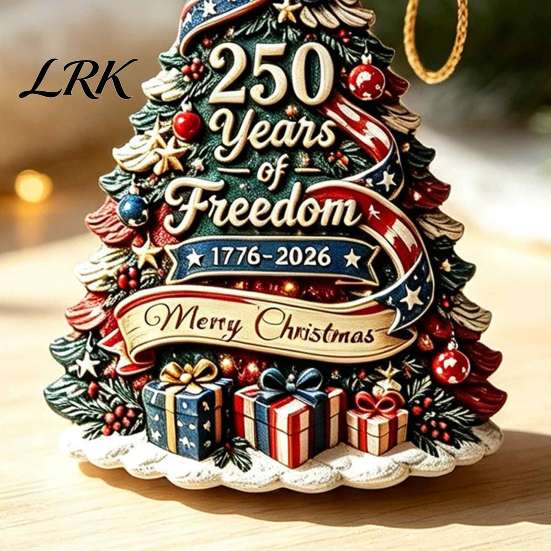 США 250-летие Памятные подарки Подвеска на елку, Акриловая подвеска-украшение на память для американского патриотического ретро-флага