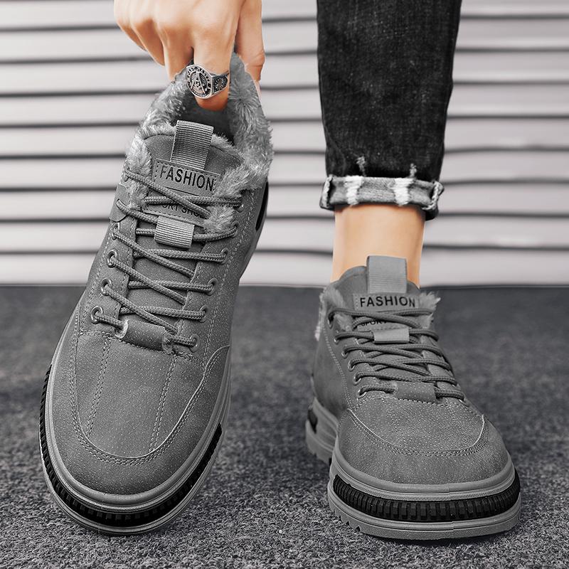 Зимние мужские толстые и мягкие теплые и модные низкие хлопковые туфли повседневные хлопковые туфли рабочая защитная обувь