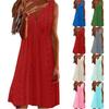 Женские модные платья с вырезами, без рукавов, с V-образным вырезом, свободного кроя, однотонные