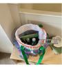Dopamine Color Block Mesh Beach Bag – Large Capacity Travel and Swim Tote