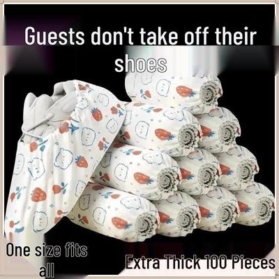 Сверхтолстые Нескользящие Одноразовые Бахилы - Износостойкий Нетканый Материал для Взрослых, для Использования в Помещении, Универсальный Размер для Гостей
