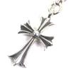 Excellent CHROME HEARTS Necklace 1 Ball Tiny CH Cross Pendant Silver 925 Mens Used