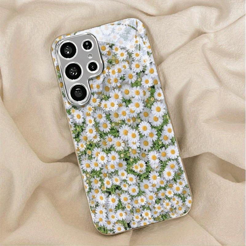 Гальванизированный золотой новый чехол для телефона для Samsung Galaxy S26 Ultra S25 Plus S24 S23 S22 fe закаленное стекло Художественные текстурные узоры