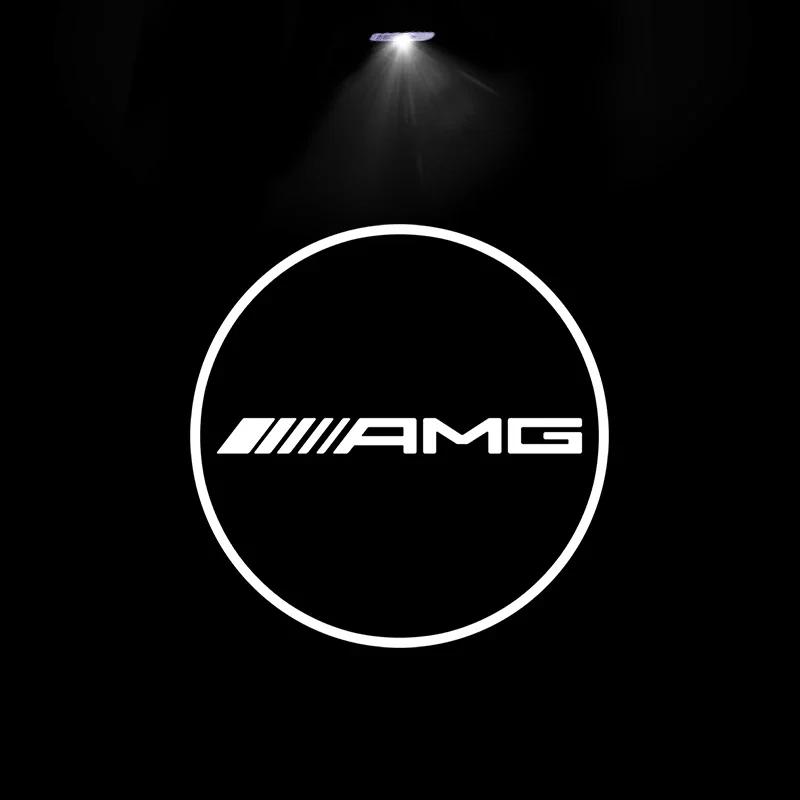 2 шт. Автомобильная подсветка дверей с логотипом Эмблема Для Mercedes Benz Класса A C E GLC GLA GLE GLB W177 W205 W212 W213 X253 X156 W166 X247