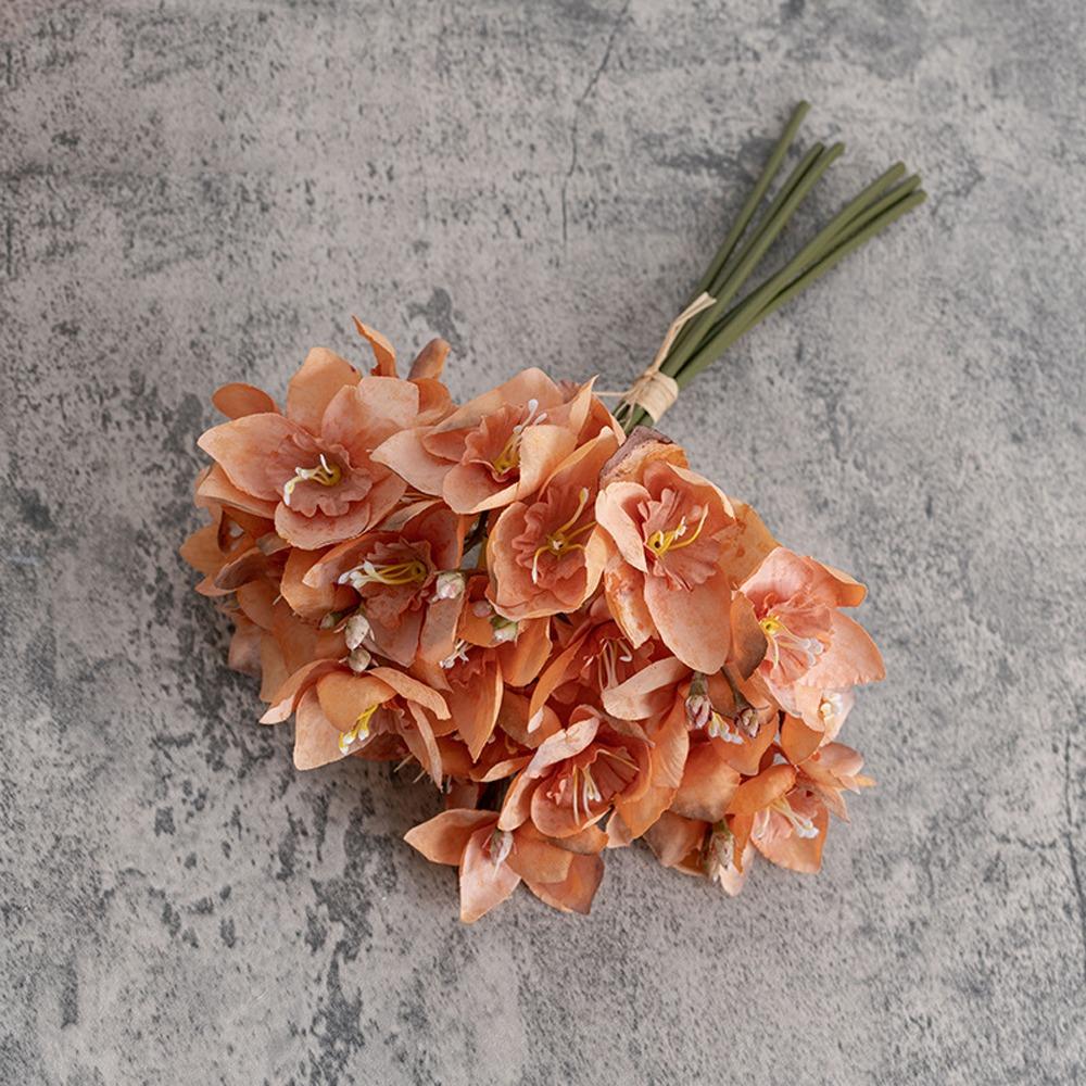 Роскошный шелковый цветок нарцисса Элегантный искусственный цветок Искусственный букет нарциссов Декор для сада на открытом воздухе