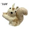 Handcrafted Seasonal Gift Items Handmade Straw Deer/Squirrel Christmas Ornaments with Scarf, Retro Pastoral Style Stable Craft Rustic Animal Figurines