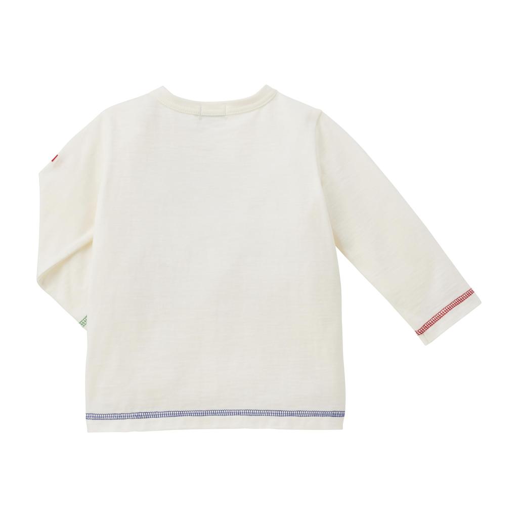 MIKI HOUSE Long Sleeve with and Dinosaur Made in for Boys and White T-Shirt Logo, Bear, Vehicle, Design, Japan, Girls, Baby, Kids, Children's