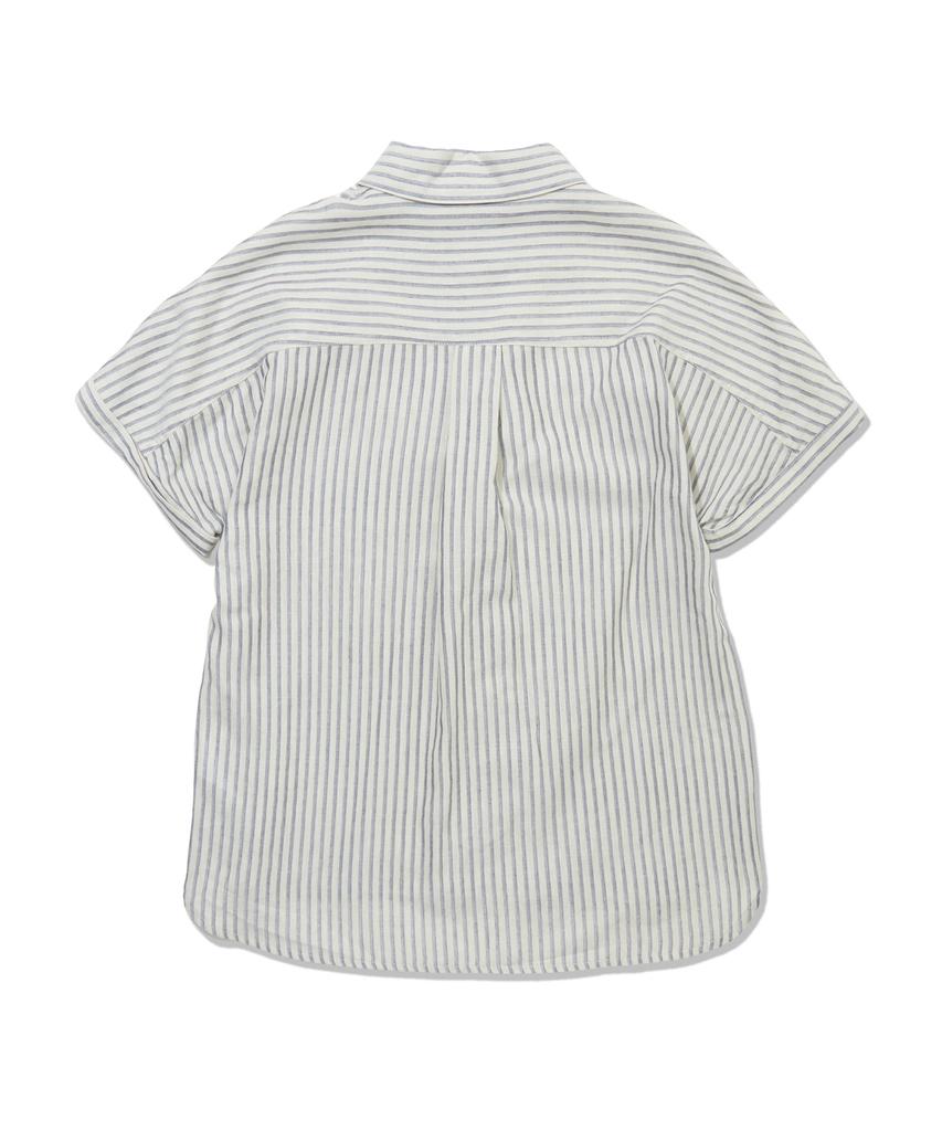 PENFIELD Roll-Up Striped Linen Shirt Blue_Fs2Wr25F