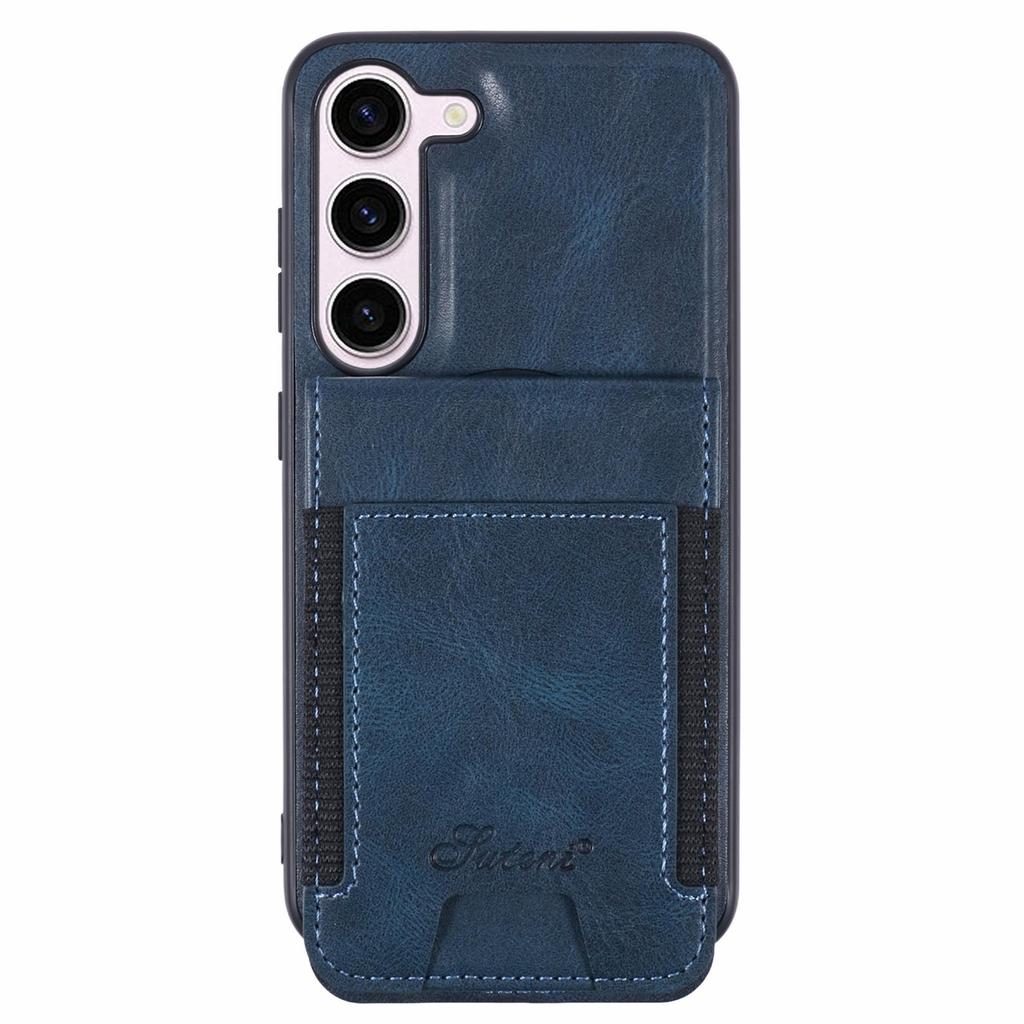 SUTENI H17 For Samsung Galaxy S23 Magnetic Case Card Holder Kickstand Phone Cover