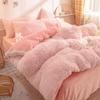 Размер King Size/Queen Size/Twin Size Зимняя юбка-кровать Пододеяльник Наволочка Комплект из четырех предметов Утолщение Теплая спальня Простое постельное белье Высококачественное зимнее белье