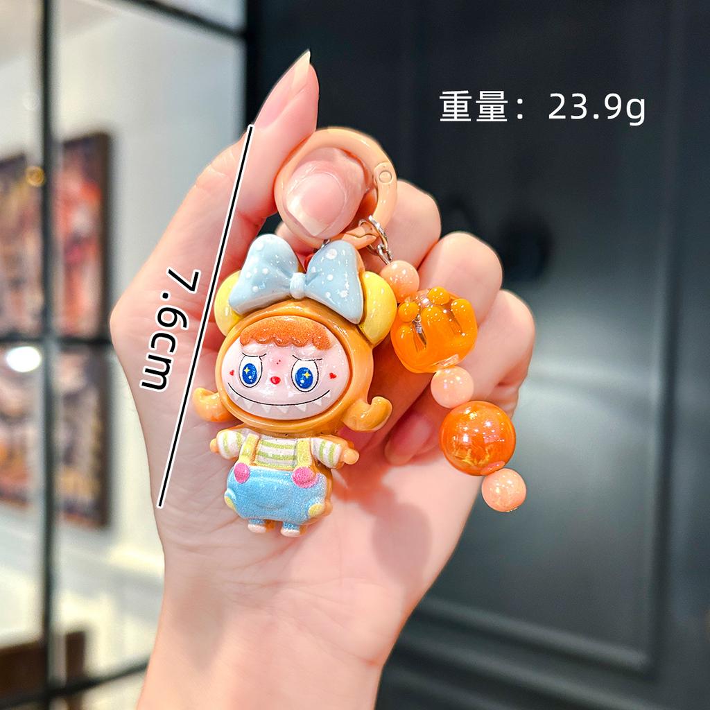 Cute Big Card Drag Rabub Keychain Girl Heart Cartoon Soft Cute Pendant Couple Girlfriend Gift Accessories