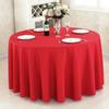 White Round Polyester Tablecloth for Hotel Wedding Banquet Party Home Decor Round Table Cover
