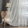 Embroidery White Transparent High-end Light Luxury Curtains Window Screen Bedroom Living Room Bay Window Finished Curtains