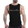 Summer Adult Men'S Outdoor Fitness Crew-Neck Vest Trend Signature Pattern 2d Printed Multi-Color Quick-Drying Sleeveless Shirt