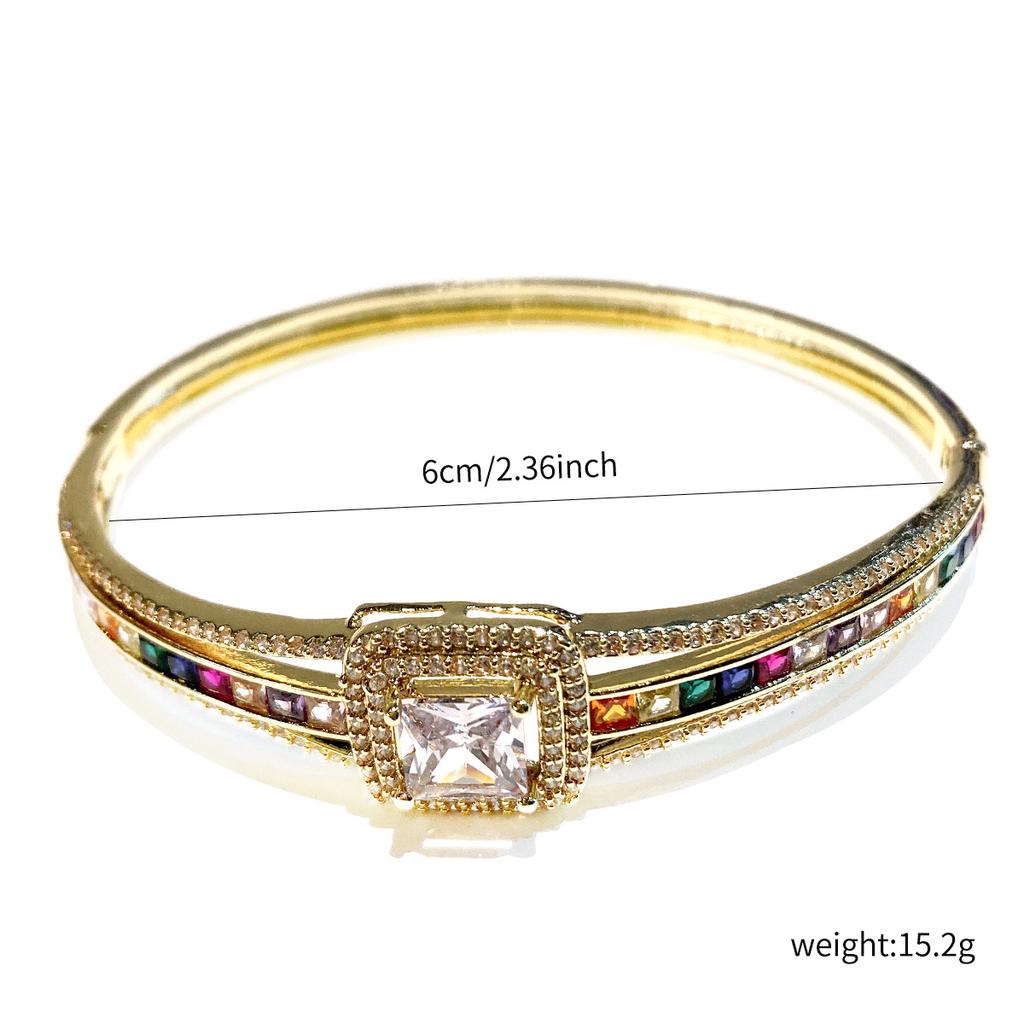Браслет из микро-инкрустированного циркония для женщин, модный и высококачественный, ажурный геометрический браслет-конфета