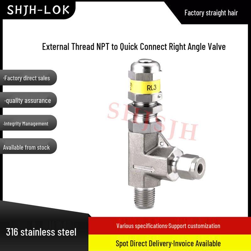 316L Stainless Steel Low-Pressure Straight-Through Proportional Relief Valve, Swagelok Alternative