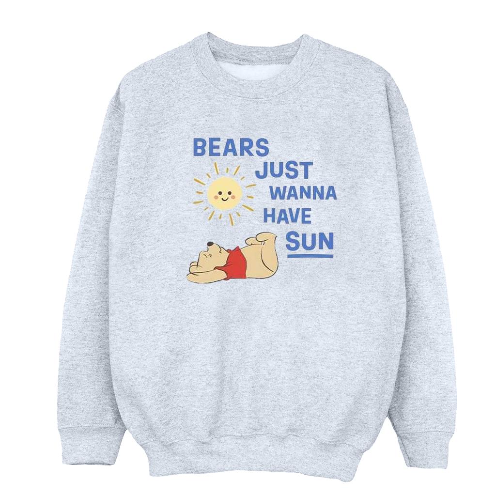 Disney Womens/Ladies Winnie The Pooh Bears Just Wanna Have Sun Sweatshirt
