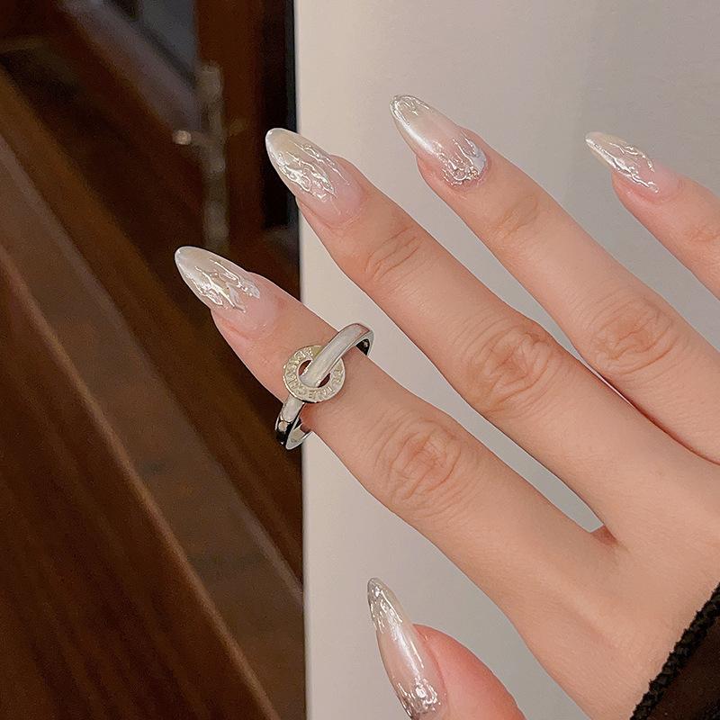 Дизайн ниши с капающим маслом, дофаминовое кольцо, ощущение высокого класса, круг, персонализированное, штабелируемое, регулируемое, простое, модное, открытое кольцо