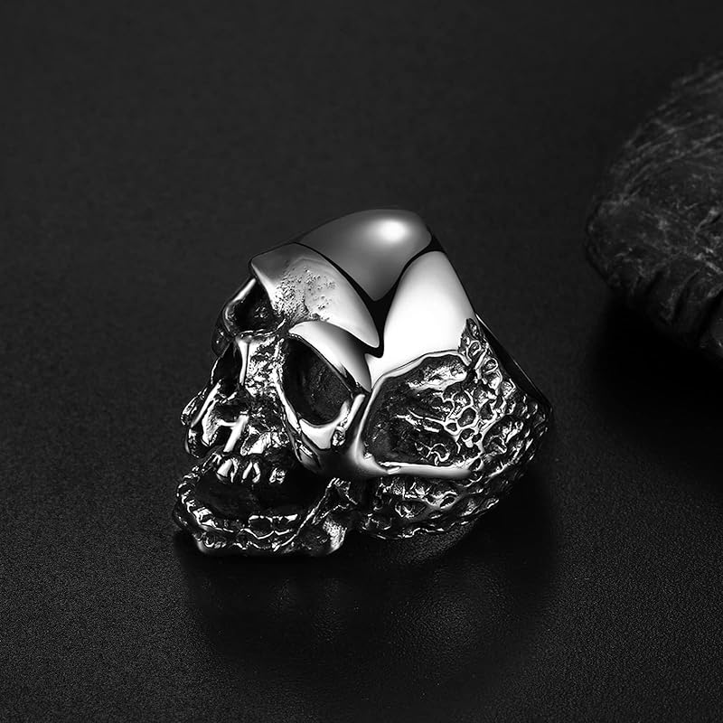 OIDEA кольцо мужские кольца мужские Нет. 19 череп череп череп мотив блестящий простой мужской аксессуары модные аксессуары нержавеющая сталь крутой уникальный винтаж