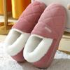 Women Plush Lining Slippers Corduroy Indoor Bedroom Slides Memory Foam Fluffy Fuzzy Warm Slippers Female Casual Shoes