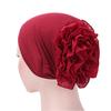 New Fashion Solid Color Muslim Turban Hijab Caps Cotton Chiffon Flowers Arab Wrap Inner Hijabs Bonnet Islamic Headdress