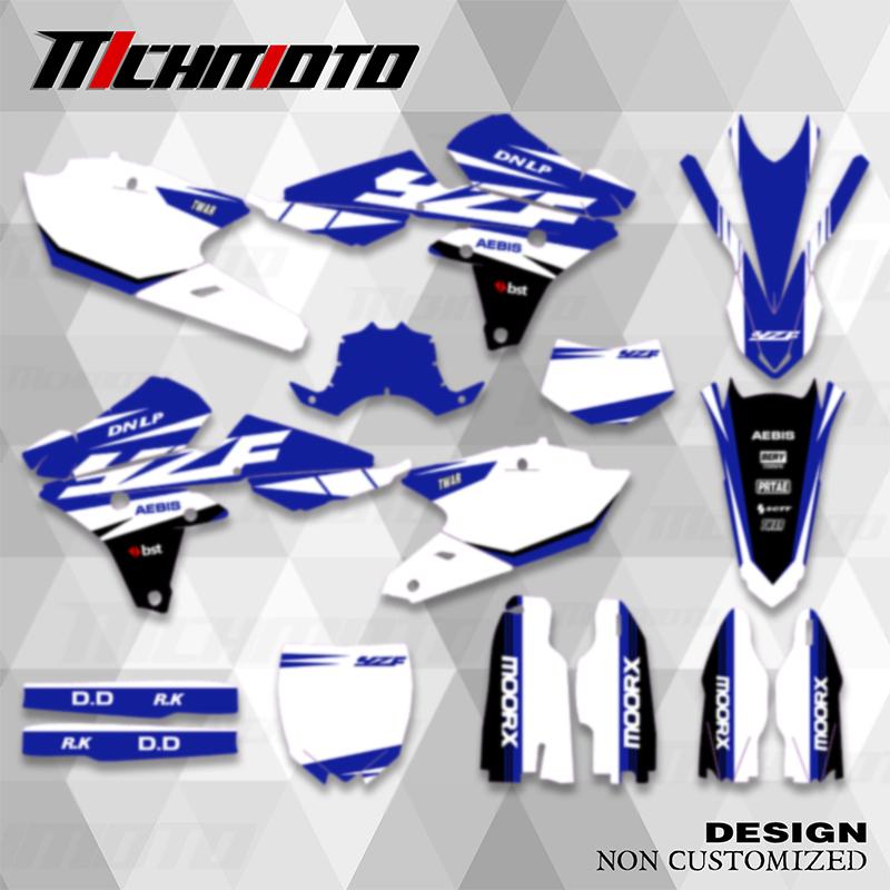 MCHMFG Для YAMAHA 14-18 YZ250F 15-18 YZ250FX WRF250 14-17 YZ450F Мотоцикл Командная Графика Наклейки и Стикеры Комплект Стикеры