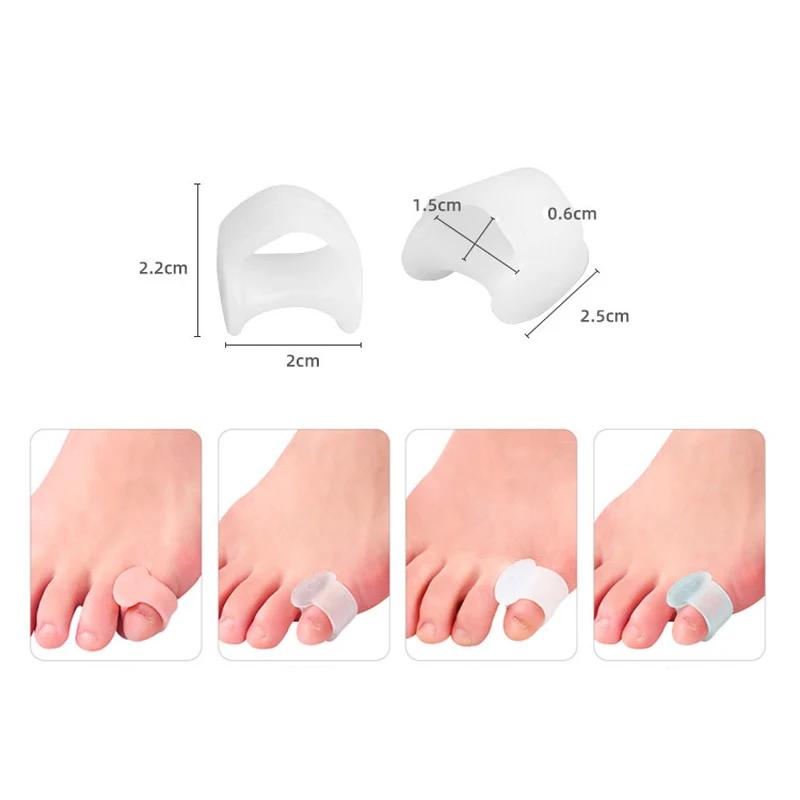 Toe Silicone Bunion Corrector Guard Foot Care Orthopedic Toe Separators Finger Toe Separator Correction Pad Foot Care Tool