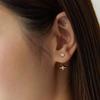 (Silver 925) Shiny Star Ear Jacket Earrings Gold Plated