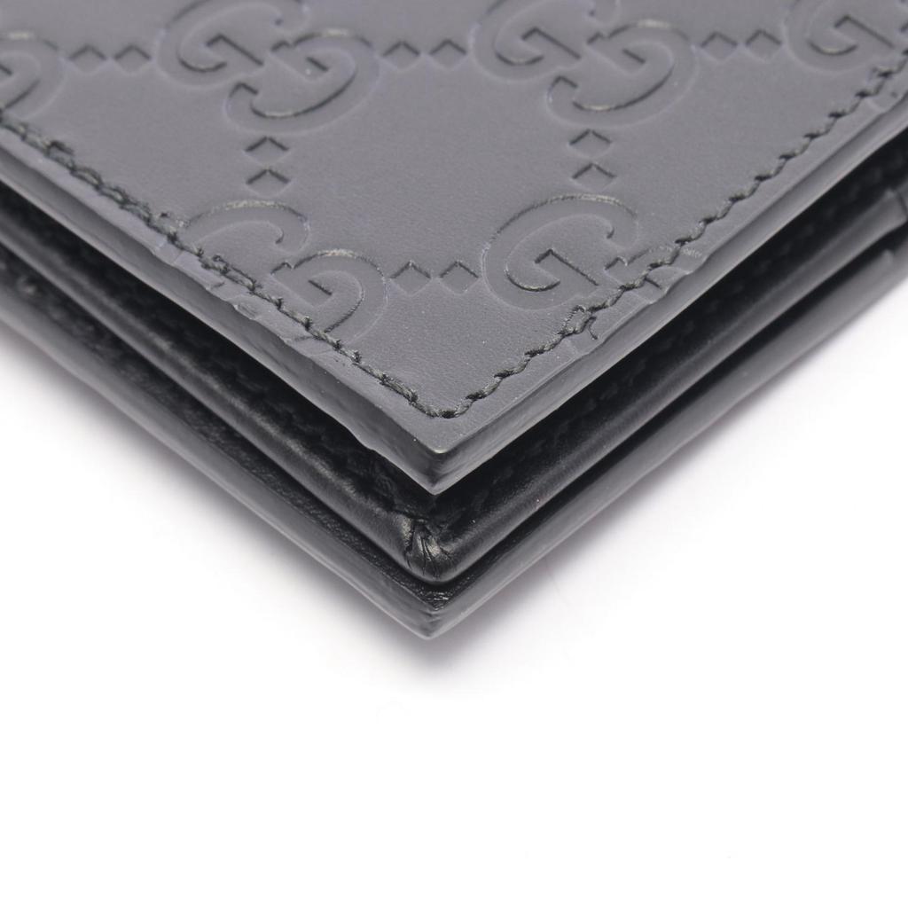 Used GUCCI Guccisima Bi-fold wallet 406924 leather Black Used Women