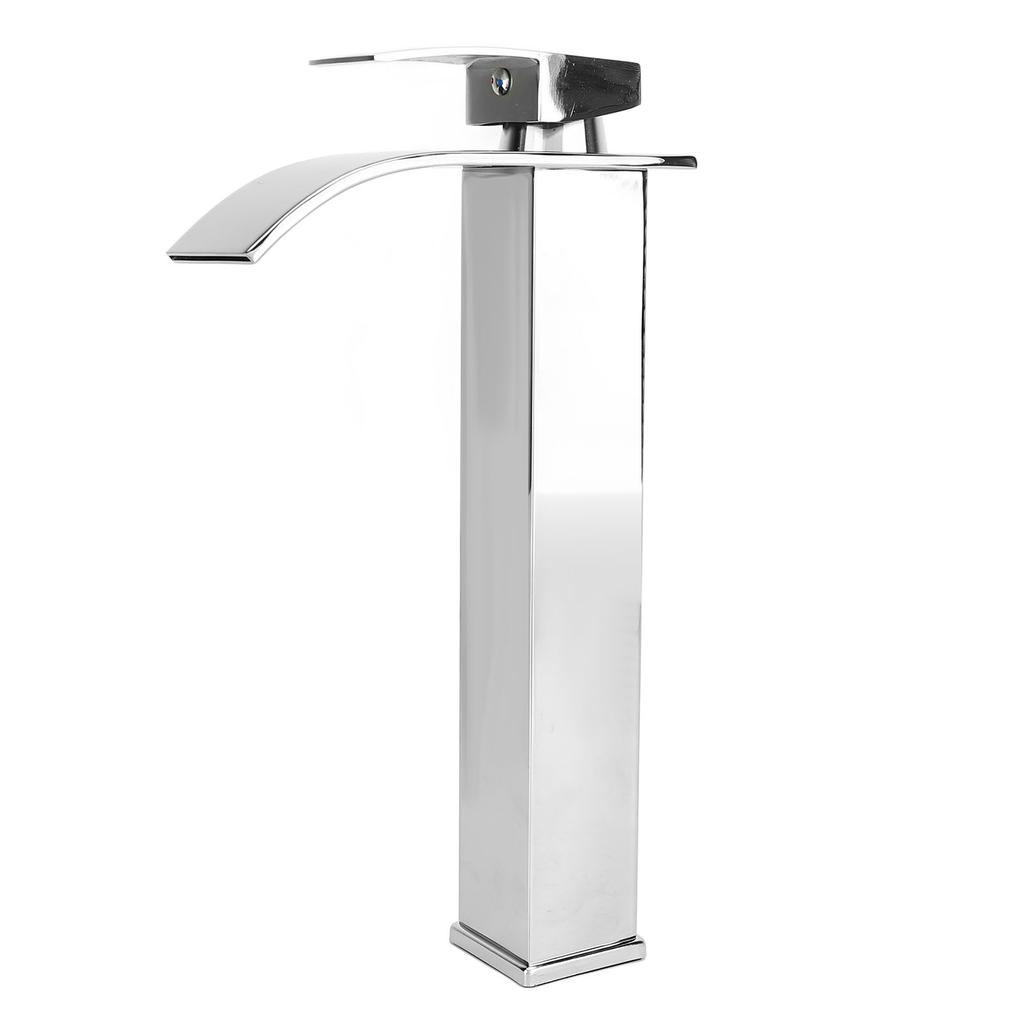 Waterfall Bathroom Faucet 304 Stainless Steel Hot and Cold Single Handle Sink Faucet Vanity Sink