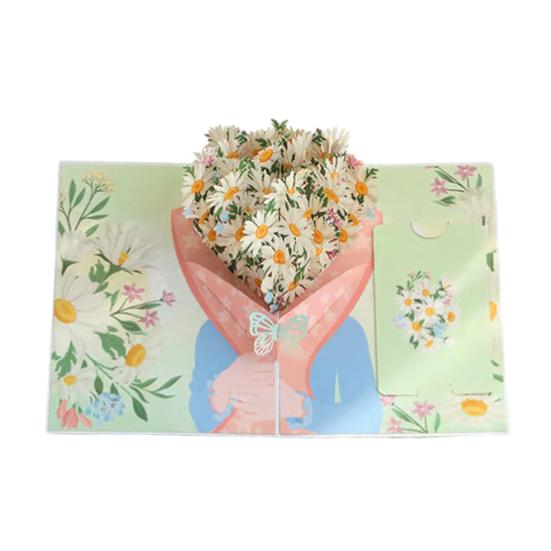 Складная 3D поздравительная открытка с конвертом, ручная работа, декоративная, подарочная открытка на день рождения, раскладывающаяся открытка с праздничными благословениями