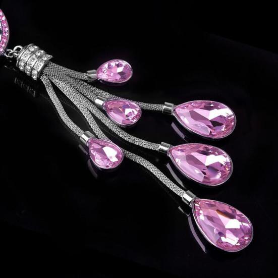 Блестящий лебедь, подвеска для автомобиля, искусственный кристалл, стразы, лебедь, шарм для зеркала заднего вида автомобиля, двусторонняя подвеска для женщин и девушек