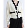 Spring and Autumn Women's Cardigan Sweater Loose V-neck Sweater Knitted Sweater
