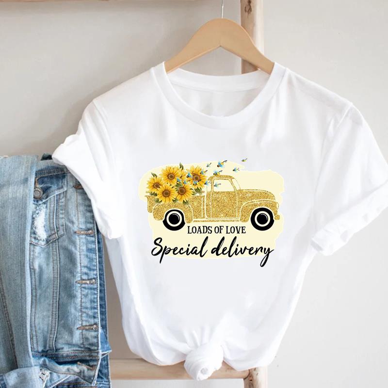 (Азиатский размер) Женская футболка с принтом «Любовное письмо», тренд 90-х годов, женская футболка с короткими рукавами, повседневная модная футболка, женская футболка с графическим рисунком