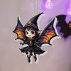 Хэллоуин Шарм для зеркала заднего вида автомобиля Мультяшная Летучая мышь/Кошка/Привидение/Ведьма Акриловая подвеска 2D Плоские Автомобильные аксессуары для интерьера для Рюкзака Кошки Телефона
