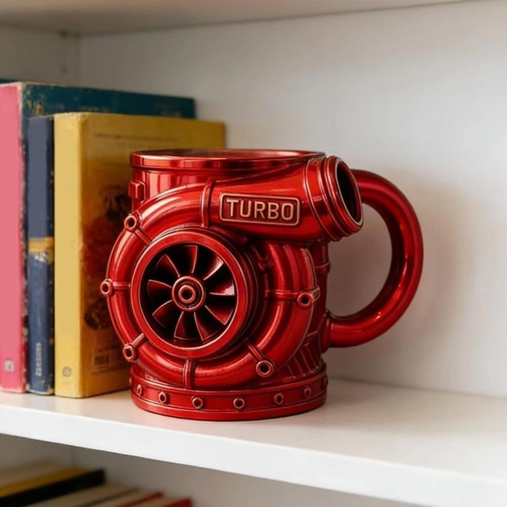 Punk Style Engine Coffee Mug Stainless Steel Water Container Creative Tea Cup for Home&Office