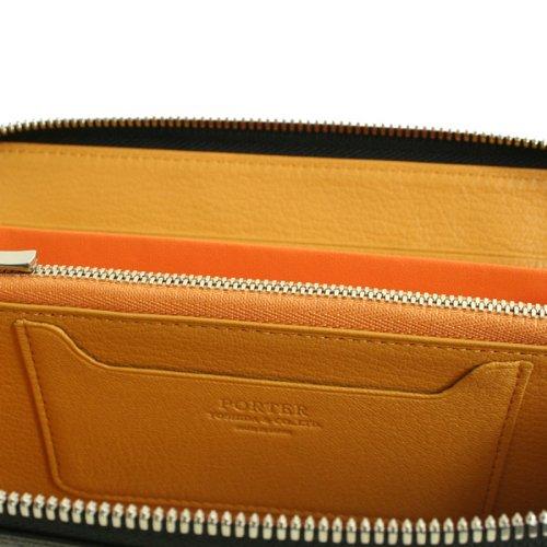 PORTER DOUBLE Длинный кошелек Черный x Оранжевый Сумка Yoshida [Porter] 129-03735 (10)