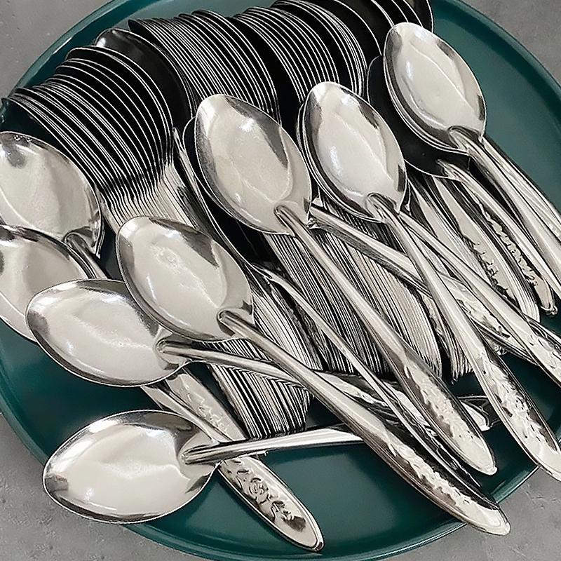 Wholesale Stainless Steel Spoon Silver Long Handle Ice Cream Dessert Watermelon Scoops Silver Soup Spoons Home Kitchen Tableware4